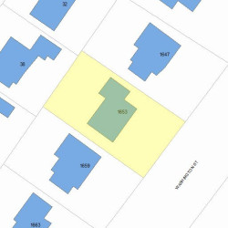 1653 Washington St, Newton, MA 02465 plot plan