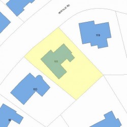 111 Rosalie Rd, Newton, MA 02459 plot plan