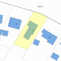 86 Beacon St, Newton, MA 02459 plot plan