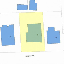 6 Newbury Ter, Newton, MA 02459 plot plan