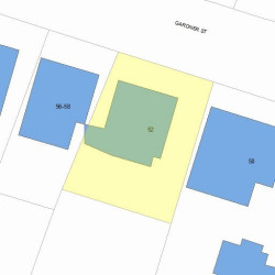 52 Gardner St, Newton, MA 02458 plot plan