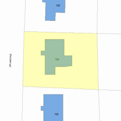 134 Upland Ave, Newton, MA 02461 plot plan