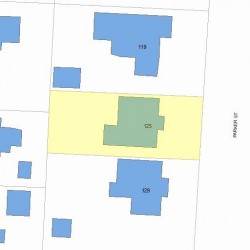 125 Parker St, Newton, MA 02459 plot plan