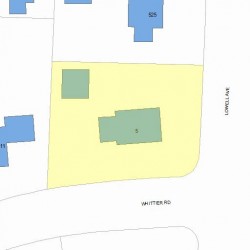 5 Whittier Rd, Newton, MA 02460 plot plan