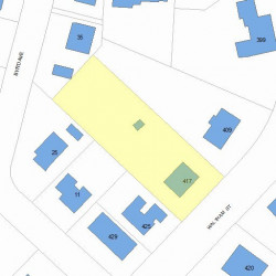 417 Waltham St, Newton, MA 02465 plot plan