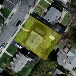 32 Arapahoe Rd, Newton, MA 02465 aerial view