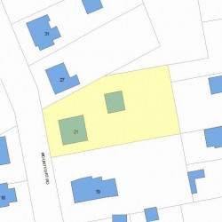 21 Mountfort Rd, Newton, MA 02461 plot plan
