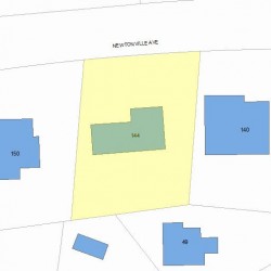 144 Newtonville Ave, Newton, MA 02458 plot plan