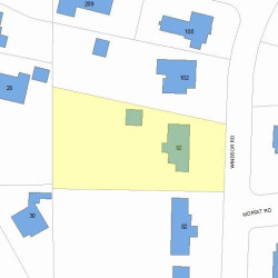 92 Windsor Rd, Newton, MA 02468 plot plan