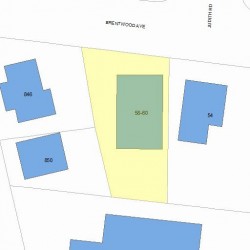 60 Brentwood Ave, Newton, MA 02459 plot plan