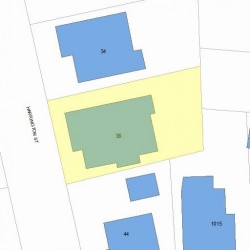 38 Harrington St, Newton, MA 02460 plot plan