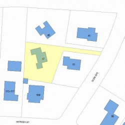 47 Glen Ave, Newton, MA 02459 plot plan