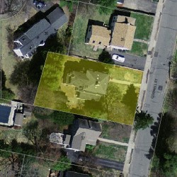 31 Cornell St, Newton, MA 02462 aerial view