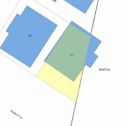 147 Tremont St, Newton, MA 02458 plot plan