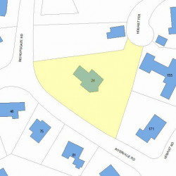 24 Hobart Ter, Newton, MA 02459 plot plan