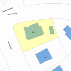 204 Langley Rd, Newton, MA 02459 plot plan