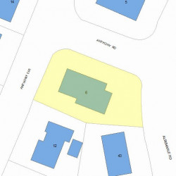 6 Anthony Rd, Newton, MA 02460 plot plan