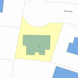 17 Devon Ter, Newton, MA 02459 plot plan