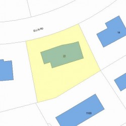 22 Ellis Rd, Newton, MA 02465 plot plan