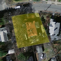 28 Hillside Rd, Newton, MA 02461 aerial view