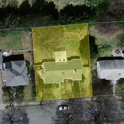 33 Warren Rd, Newton, MA 02468 aerial view