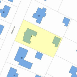30 Hobart Rd, Newton, MA 02459 plot plan
