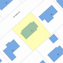 53 Fellsmere Rd, Newton, MA 02459 plot plan