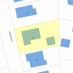 28 Harrington St, Newton, MA 02460 plot plan