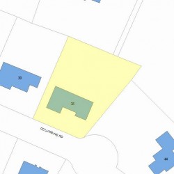 38 Columbine Rd, Newton, MA 02459 plot plan