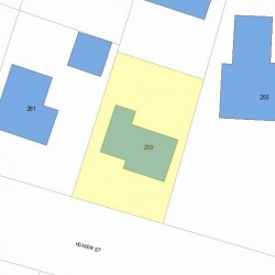 259 Homer St, Newton, MA 02459 plot plan