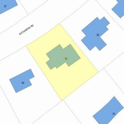 36 Alexander Rd, Newton, MA 02461 plot plan