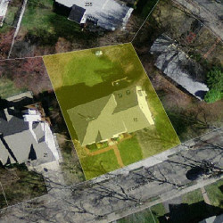 15 Sycamore Rd, Newton, MA 02459 aerial view