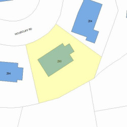 290 Woodcliff Rd, Newton, MA 02461 plot plan