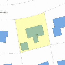 28 Whittier Rd, Newton, MA 02460 plot plan