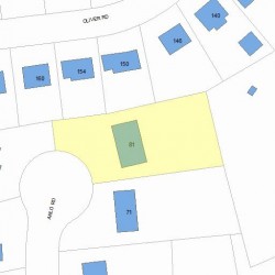 81 Arlo Rd, Newton, MA 02464 plot plan