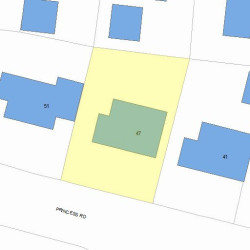 47 Princess Rd, Newton, MA 02465 plot plan