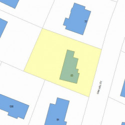 83 Oak Hill St, Newton, MA 02459 plot plan