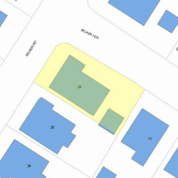 24 Ricker Rd, Newton, MA 02458 plot plan