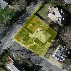 6 Hyde Ave, Newton, MA 02458 aerial view