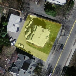 329 Lexington St, Newton, MA 02466 aerial view