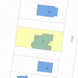 27 Lill Ave, Newton, MA 02465 plot plan