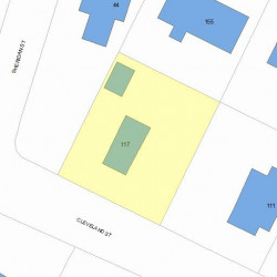 117 Cleveland St, Newton, MA 02465 plot plan