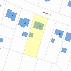 36 Brackett Rd, Newton, MA 02458 plot plan