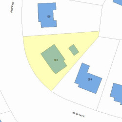 361 Waban Ave, Newton, MA 02468 plot plan