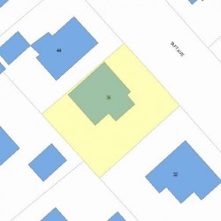 36 Taft Ave, Newton, MA 02465 plot plan