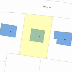 70 Moffat Rd, Newton, MA 02468 plot plan