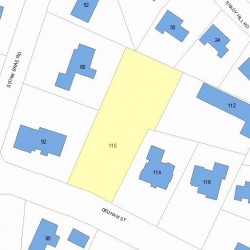 110 Dedham St, Newton, MA 02461 plot plan