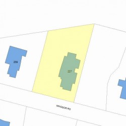 227 Windsor Rd, Newton, MA 02468 plot plan