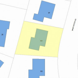 101 Manchester Rd, Newton, MA 02461 plot plan