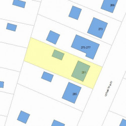 281 Lexington St, Newton, MA 02466 plot plan